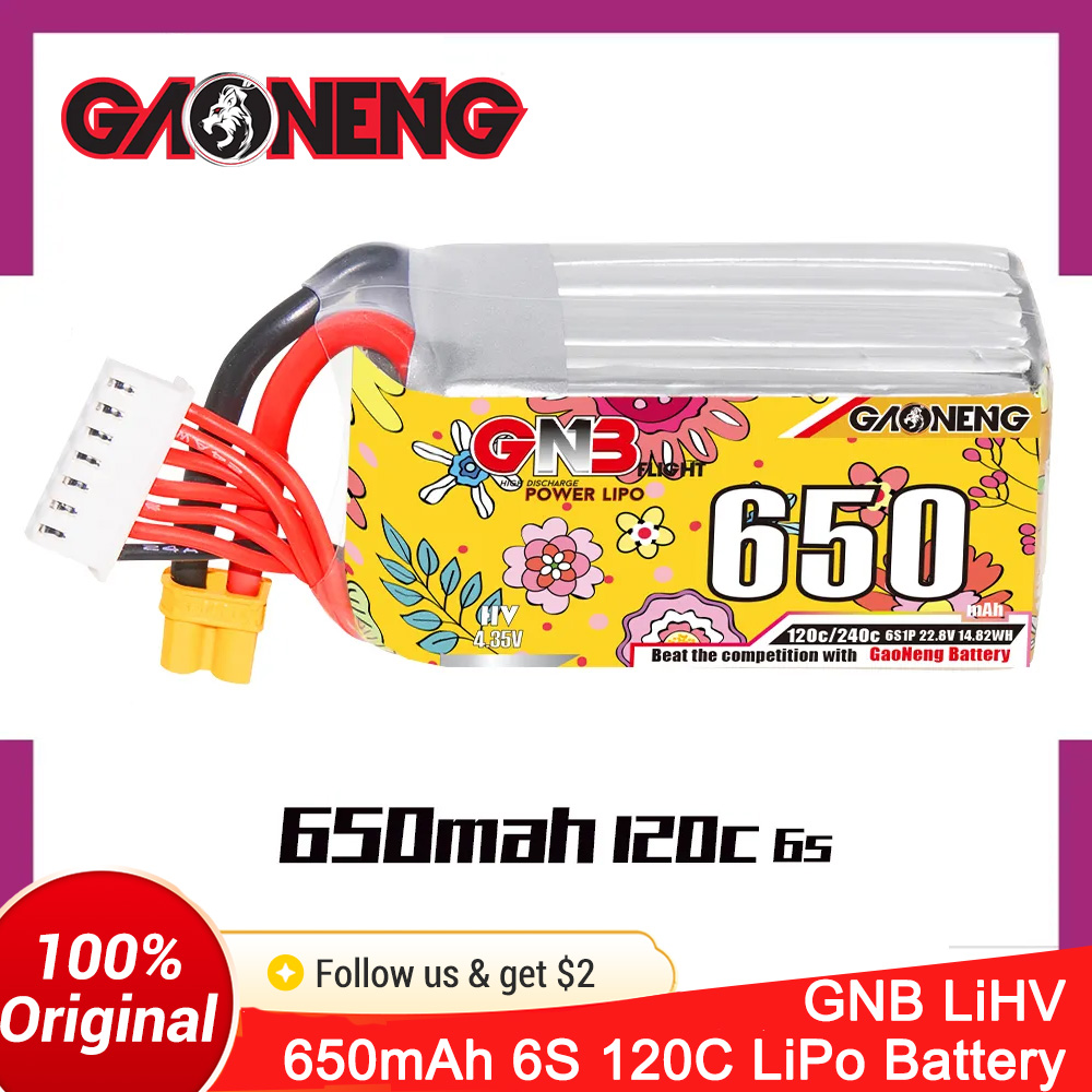 GAONENG 6S 650mAh LiHV 22.8V 1 - Drone Battery 6S recension och pris