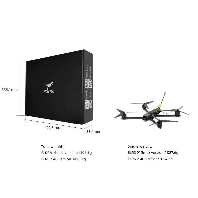HGLRC MY10 Long Range FPV Dron - Drone Battery 6S recension och pris