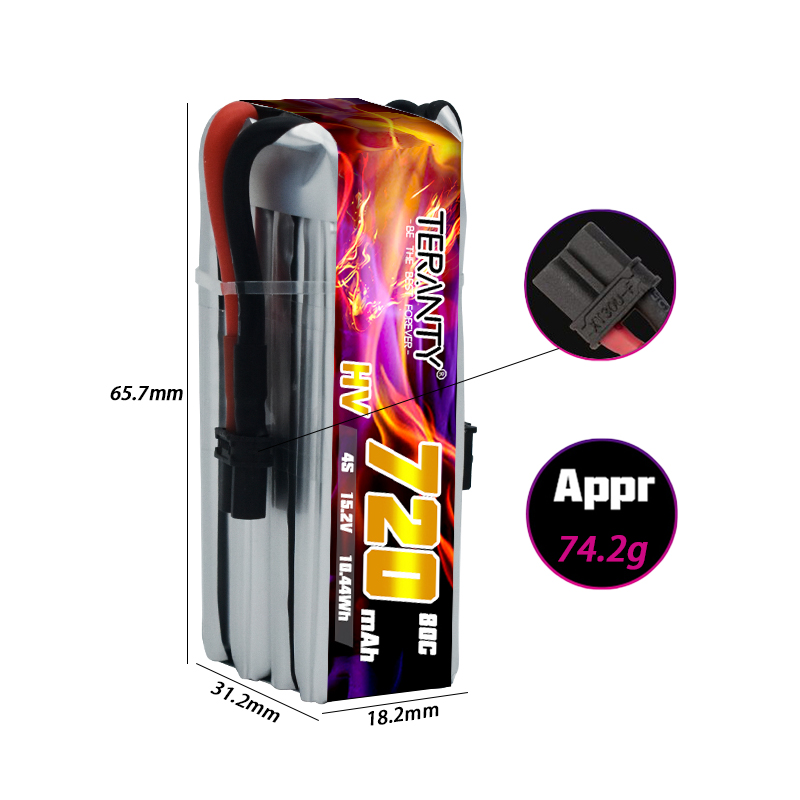 TERANTY 720mAh 4S 15.2V HV Lip - Drone Battery Plate recension och pris